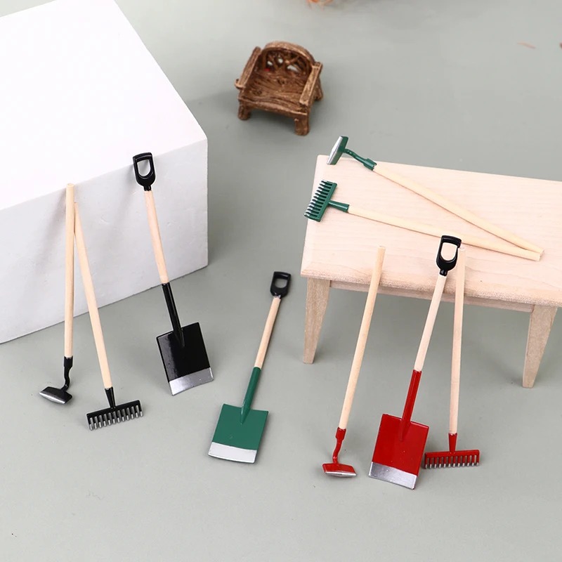 3 pçs 1:12 casa de bonecas min - Gardening Tools Toys avaliação e preço