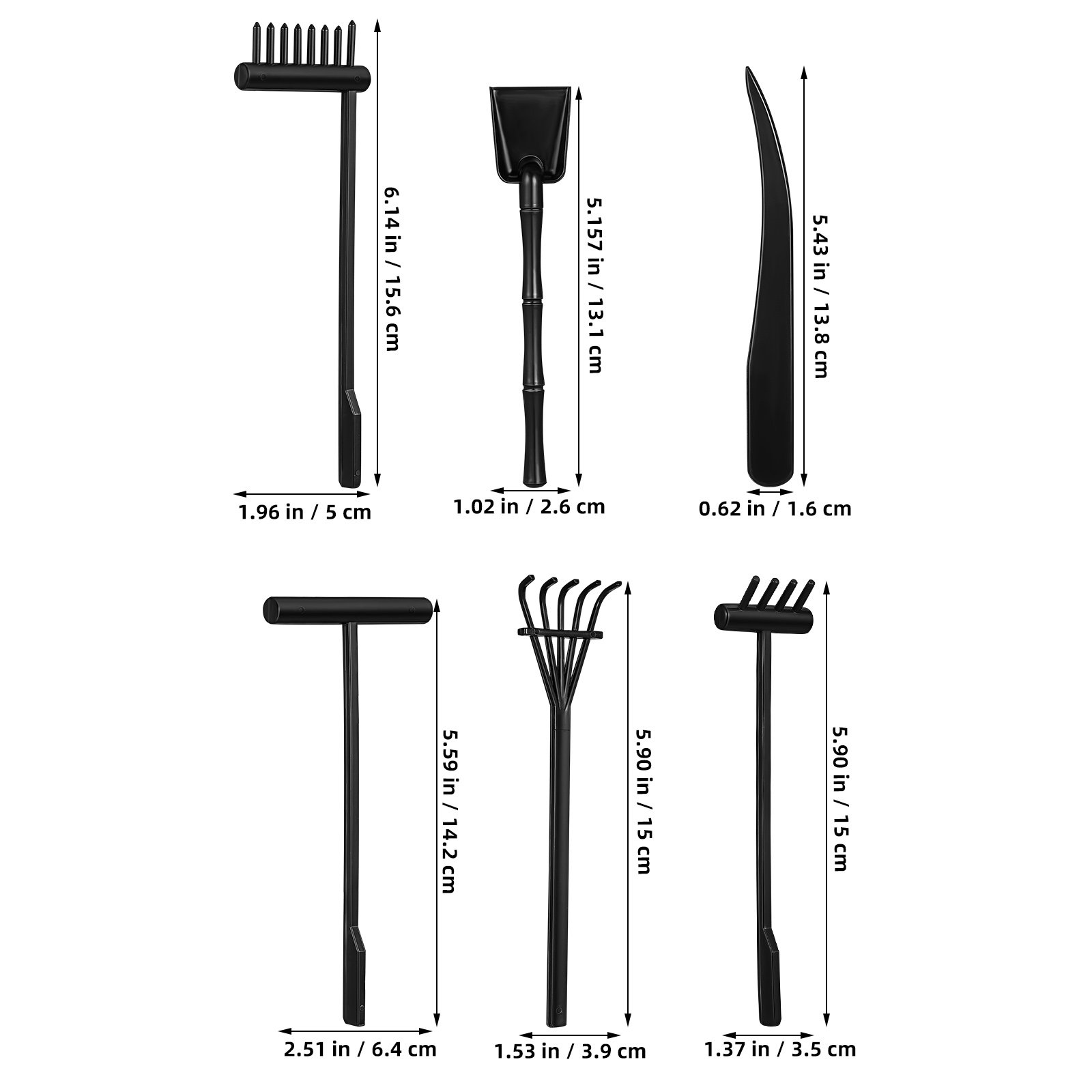 6 Peças de Mini Rastelos de Pl - Gardening Tools Rake avaliação e preço