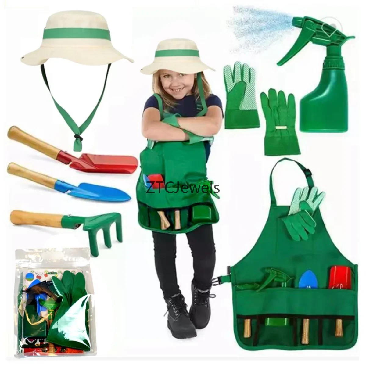 Conjunto de Avental e Ferramen - Gardening Tools Girls avaliação e preço