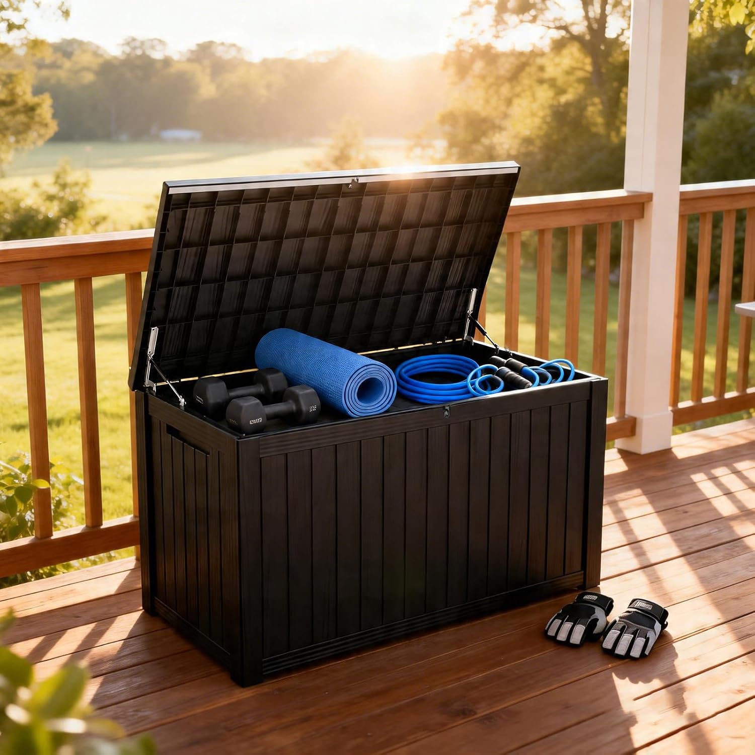 Caixa de Armazenamento Externa - Gardening Tools In avaliação e preço