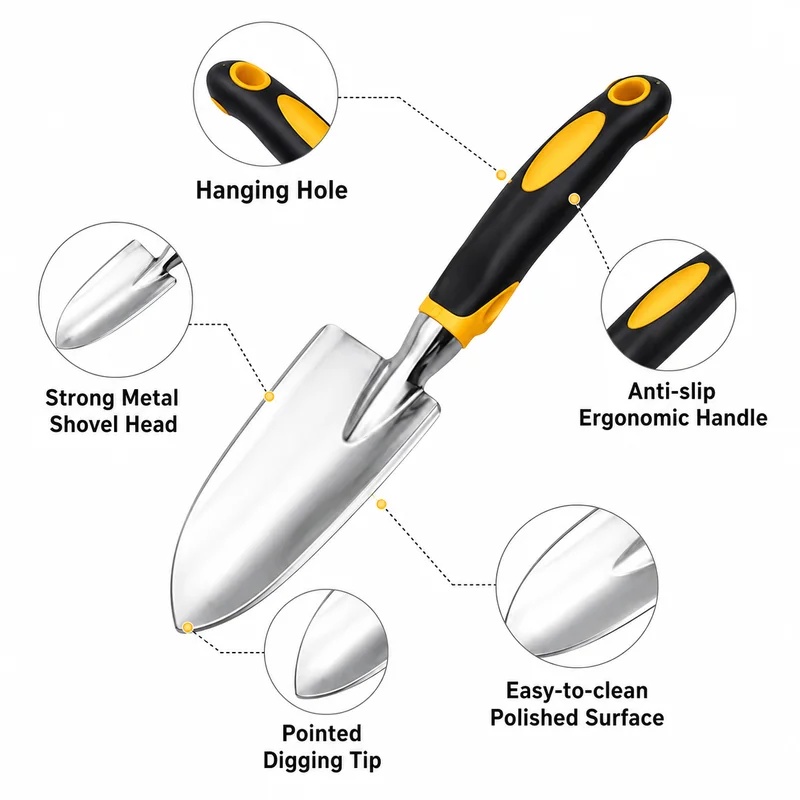 Pá de Jardim em Aço Inoxidável - Gardening Tools Trowel avaliação e preço