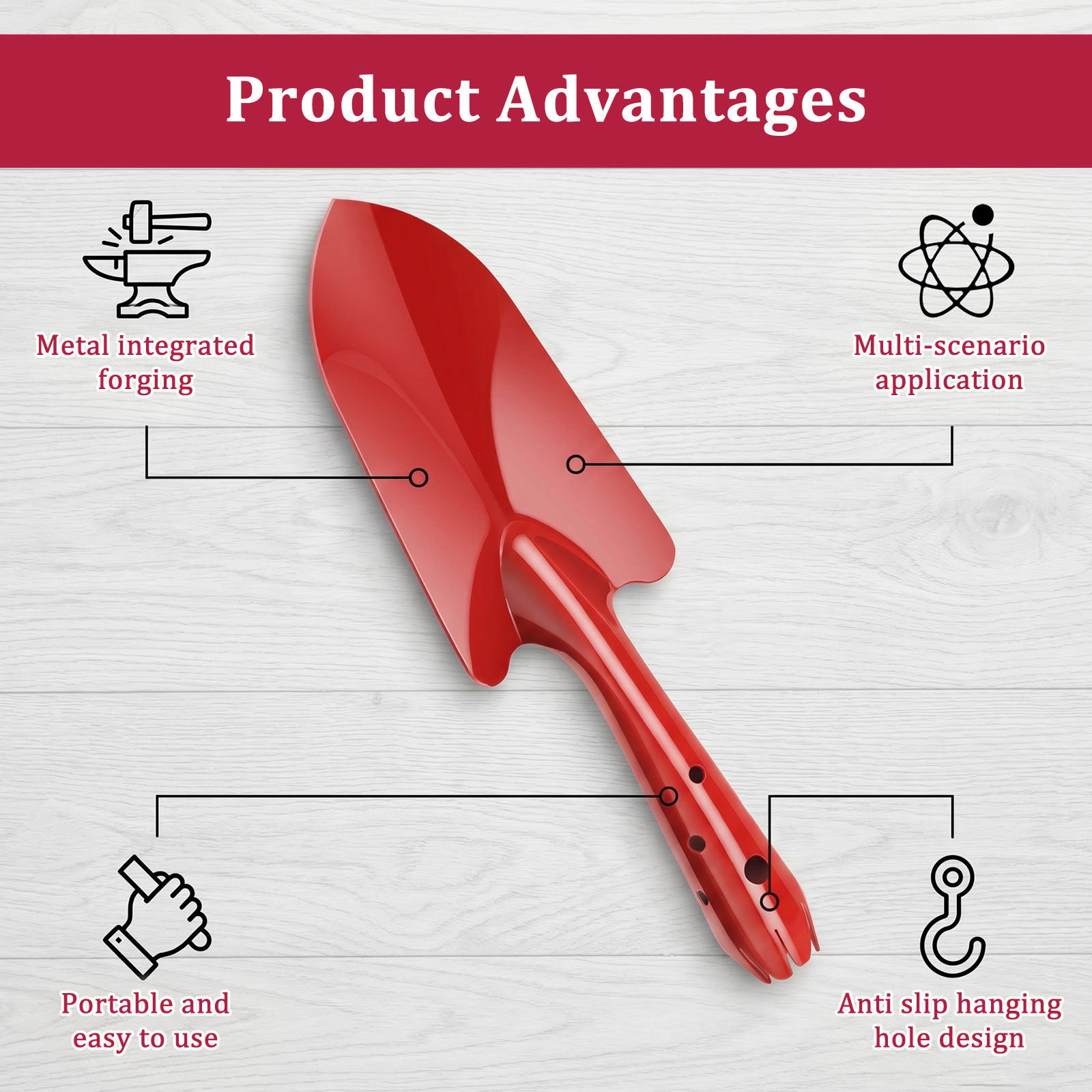 Pá de Jardim de Metal Resisten - Gardening Tools Trowel avaliação e preço
