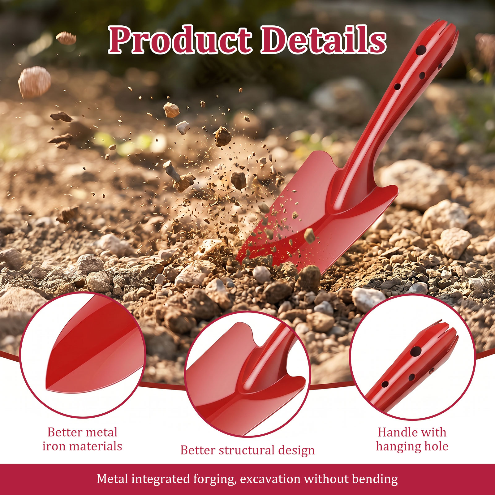 Pá de Jardim de Metal Resisten - Gardening Tools Trowel avaliação e preço