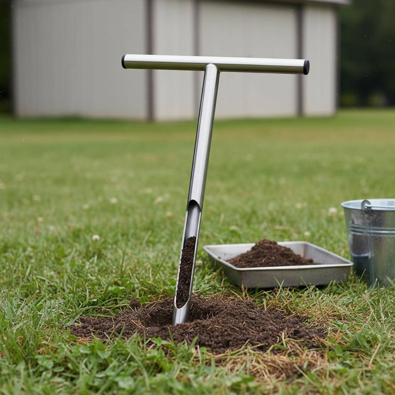 Amostrador de Solo em Aço Inox - Gardening Tools Long Handle avaliação e preço